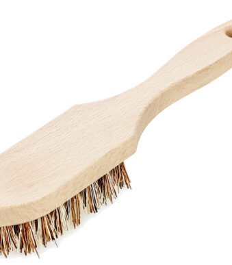 Peggy Perfect schrobborstel met greep, hout naturel, spits