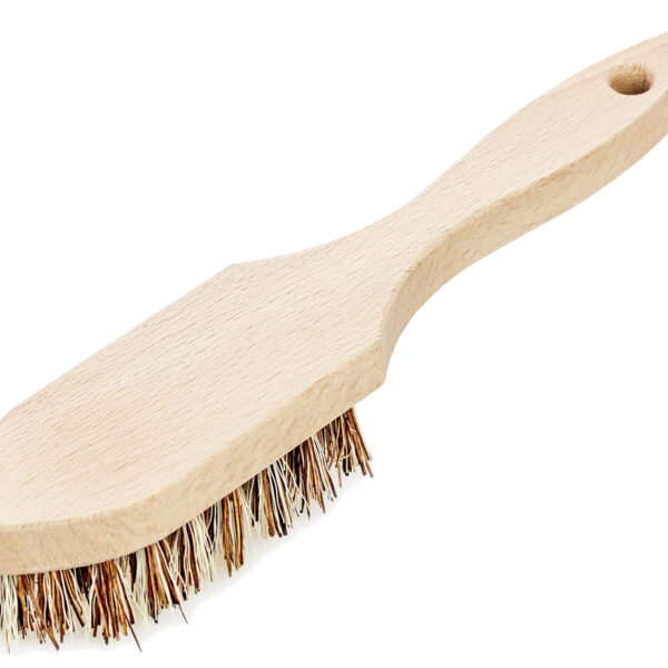Peggy Perfect schrobborstel met greep, hout naturel, spits