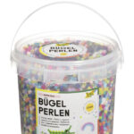 Gekleurde strijkkralen, 12.000 stuks, emmer