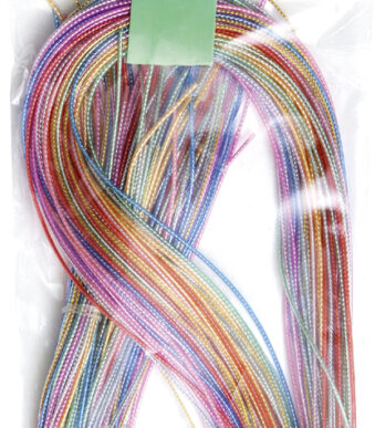 Vlechtkoord 'Metallic Mix', lengte: 1 meter