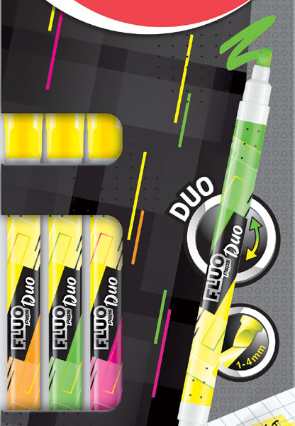 Maped tekstmarker FLUO'PEPS PEN DUO, 3 stuks op kartonnen blister