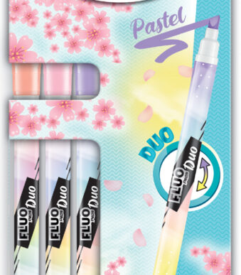 Maped tekstmarkers FLUO'PEPS PEN DUO pastel, 3 stuks in doosje
