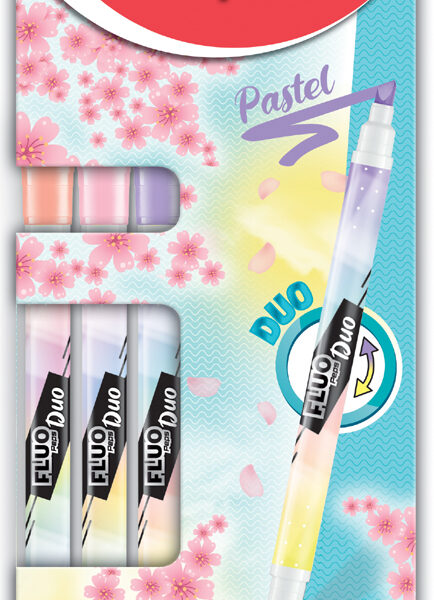 Maped tekstmarkers FLUO'PEPS PEN DUO pastel, 3 stuks in doosje