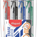 Maped whiteboardmarker marker'Peps Jumbo, ronde punt, 2 mm, 4 stuks in etui