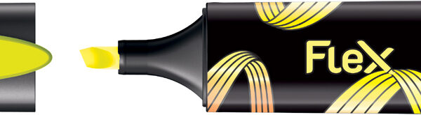 Maped tekstmarker FLEX, flexibele punt, geel