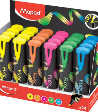 Maped tekstmarker FLEX, flexibele punt, 24 stuks in display