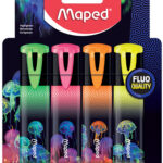 Maped tekstmarker DEEPSEA PARADISE, wigpunt, 4 stuks in etui