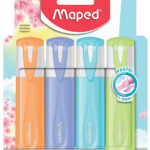 Maped tekstmarker FLUO'PEPS PASTEL, 4 stuks op blister
