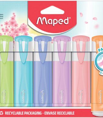 Maped tekstmarker FLUO'PEPS PASTEL, 6 stuks op blister