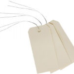 AVERY hanglabel, 100 x 51 mm, neutraal, met draad, beige