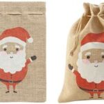 Jutezak 'Kerstman', 170 x 250 mm
