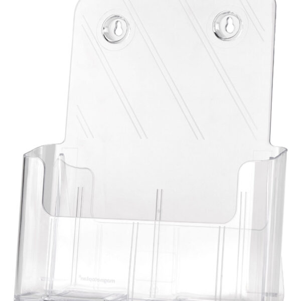 deflecto brochurehouder, schuin, DIN A4 staand, glashelder