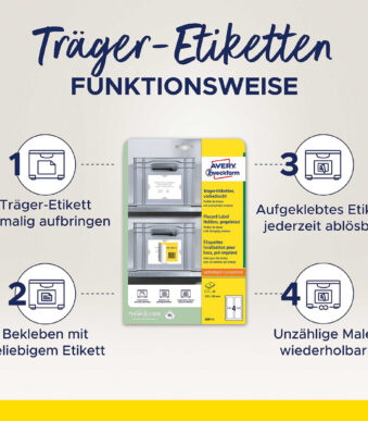 AVERY Zweckform drager-etiketten, 120x80 mm, wit/lichtgrijs
