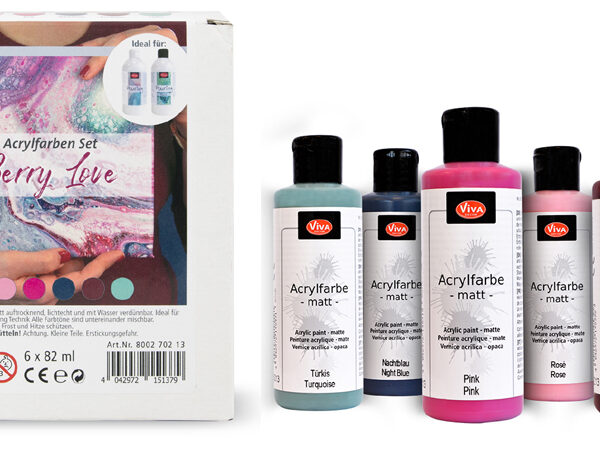 ViVA DECOR acrylverfset 'Berry Love', 6-delig