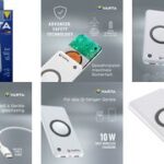 Varta Draagbare Powerbank Met Draadloze Oplaadfunctie, 20.000 mAh, Wit