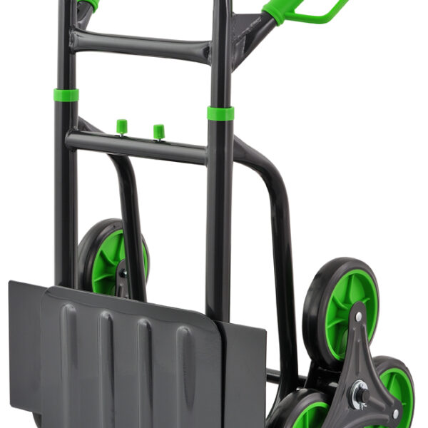 pavo stalen trappen-steekwagen, inklapbaar, 2 drie-armige wielsterren