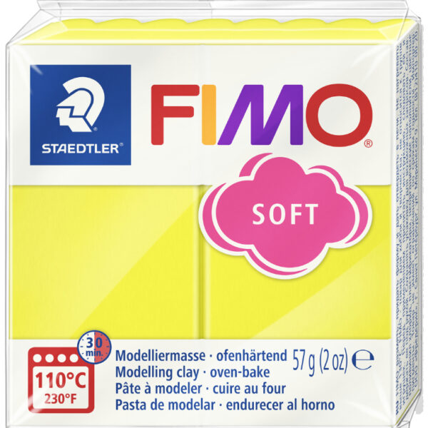 FIMO SOFT boetseerklei, ovenhardend, limoen, 57 g