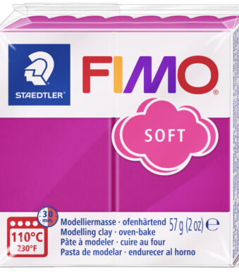 FIMO SOFT boetseerklei, ovenhardend, framboos, 57 g