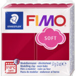 FIMO SOFT boetseerklei, ovenhardend, kersenrood, 57 g