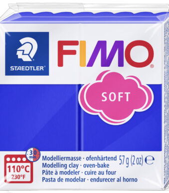 FIMO SOFT boetseerklei, ovenhardend, brilliantblauw, 57 g