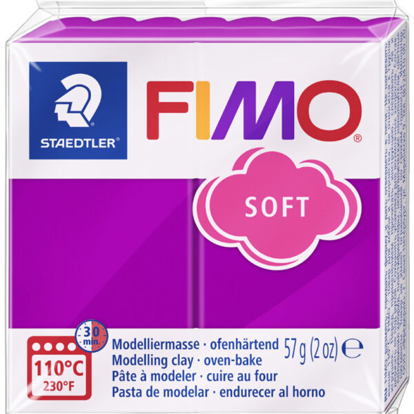 FIMO SOFT boetseerklei, ovenhardend, purper, 57 g
