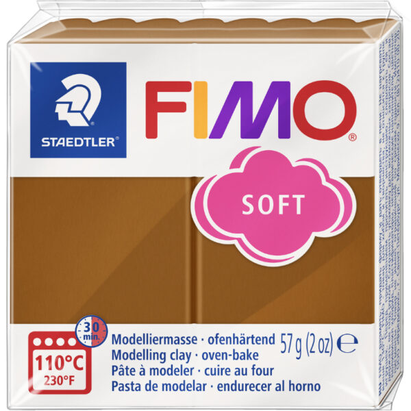 FIMO SOFT boetseerklei, ovenhardend, caramel, 57 g