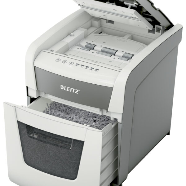 LEITZ papierversnipperaar / papiervernietiger IQ Autofeed Small Office 50 P4, snippers 4 x 28 mm, wi