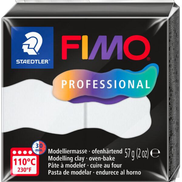 FIMO PROFESSIONAL boetseerklei, ovenhardend, 57 g, wit
