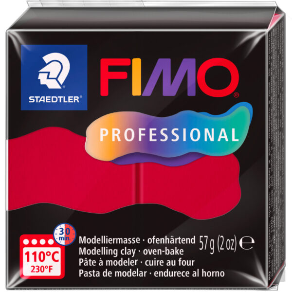 FIMO PROFESSIONAL boetseerklei, ovenhardend, 57 g, karmijn