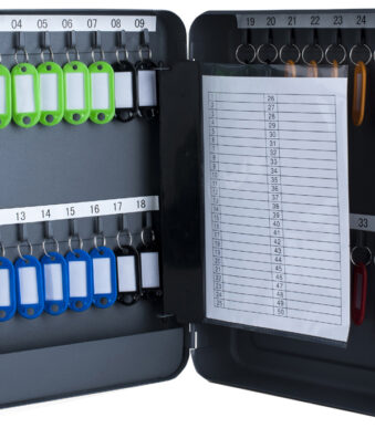 Pauwensleutelbakje voor 36 sleutels, donkergrijs