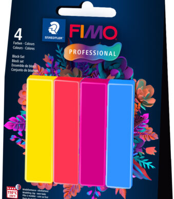 FIMO PROFESSIONAL set boetseerklei 'True Colours', 4 stuks