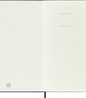 Moleskine groot leren notitieboek, blanco, zwart