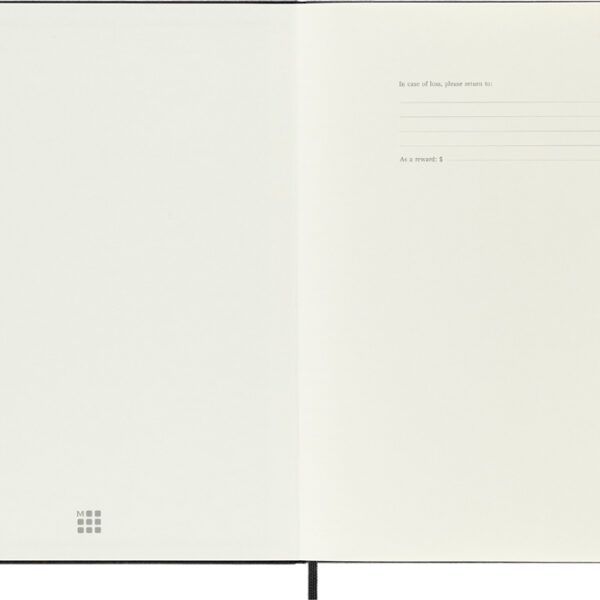 Moleskine groot leren notitieboek, blanco, zwart