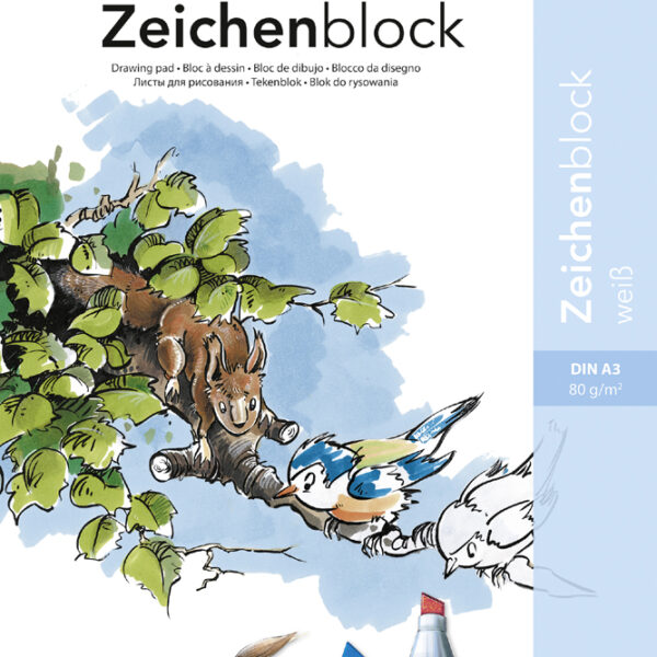 Tekenblok, 80 g/m², A3-formaat, 25 vellen