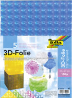 3D-folie, dikte: 150 micron, 230 x 330 mm, geassorteerde kleuren