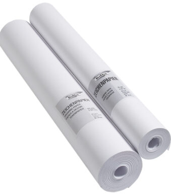 Tekenpapierrol, 500 mm x 25 m, 80 g/m², wit
