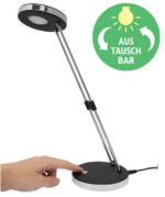 MAUL LED-bureaulamp MAULpuck, sokkel, zwart