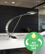 MAUL LED-design-lamp MAULprimus, dimbaar, zilver/zwart