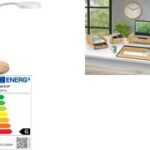 CEP LED bureaulamp FLEX Silva, eiken/wit