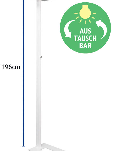 MAUL LED-staande lamp MAULjura, dimbaar, wit