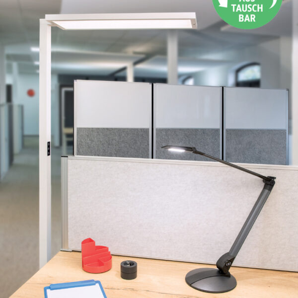 MAUL LED-staande lamp MAULsenja, dimbaar, wit