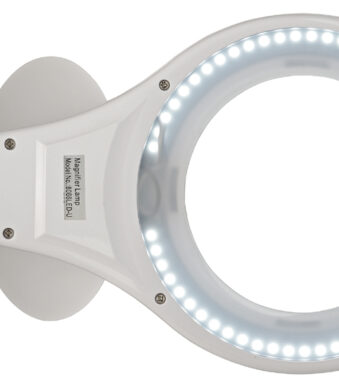 MAUL LED-loeplamp MAULmakro, met klemvoet, wit