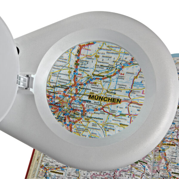 MAUL LED-loeplamp MAULviso, klemvoet, wit