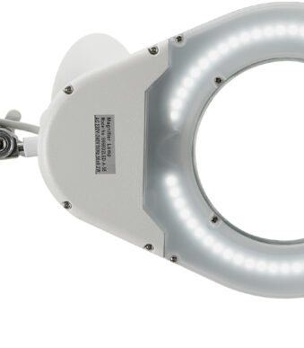 MAUL LED-loeplamp MAULviso, met voet, wit