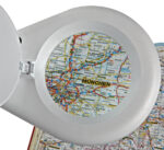 MAUL LED-loeplamp MAULviso, met voet, wit