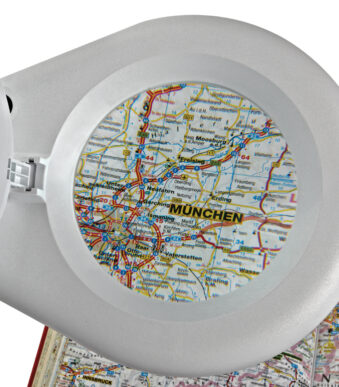 MAUL LED-loeplamp MAULviso, met voet, wit