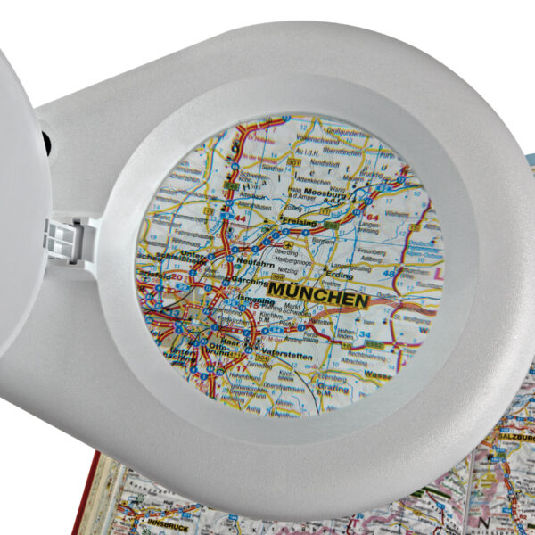 MAUL LED-loeplamp MAULviso, met voet, wit