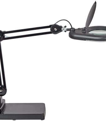 MAUL LED-loeplamp MAULviso, met voet, zwart