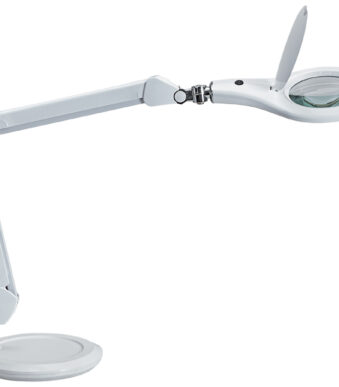 MAUL LED-loeplamp MAULmakro, met voet, wit