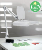 MAUL LED-loeplamp MAULvitrum, klemvoet, wit